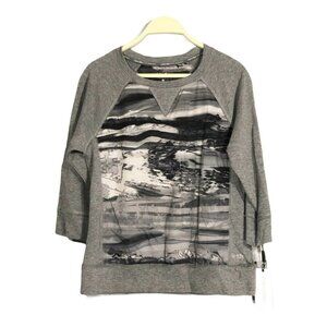 Calvin Klein Performance Quick Dry TShirt Sweatshirt Women Size XS Raglan Cuffed